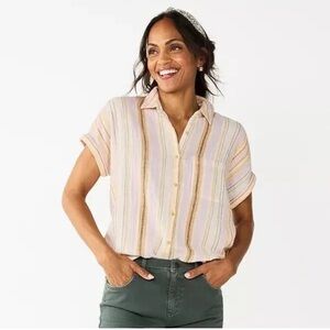 Kringle Short Sleeve button Front Shirt XS